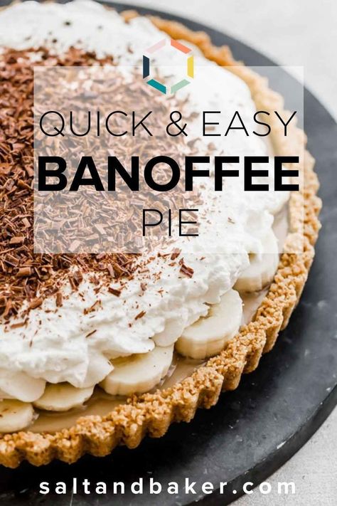 Mary Makes It Easy Banoffee Pie, Banoffi Pie Recipe, Bonafe Pie, Easy Banoffee Pie Recipe, Toffee Pie Recipe, Biscoff Banoffee Pie, Banana Banoffee Pie, Banana Toffee Pie, Banoffee Pie Recipe Easy