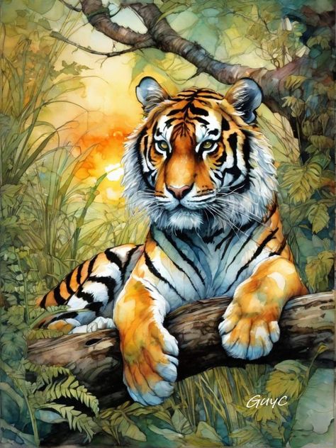 Nature Painting Images, Zoo Photos, Tiger Artwork, Tiger Wall Art, Tiger Drawing, Drawing Competition, Fabric Painting Techniques, Animal Illustration Art, Tiger Painting