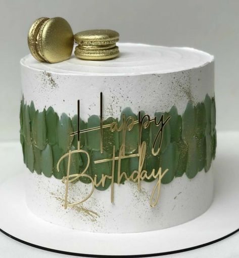 30th Birthday Cakes For Men, 40th Birthday Cakes For Men, Green Birthday Cakes, Cake Design For Men, Modern Birthday Cakes, Decorate A Cake, Birthday Cake Decorating Ideas, Making Cakes, 60th Birthday Cakes