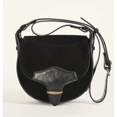 Isabel Marant Etoiles’ ‘Botsy’ Saddle Bag Impresses With A Customizable Black Suede-Smooth Leather Mix And Subtle Brass Hardware. The Small Model Delivers A Surprising Amount Of Storage Space A Stylish Companion For Every Day. Upper: 100% Calfskin Lining: 100% Cotton Classic Saddlebag Shape Exterior Compartment On Back Long Adjustable Carrying Strap Dimensions: 22 X 19 X 7 Cm Anna Selezneva, Isabel Marant Shoes, White Tote, Isabel Marant Etoile, Black Shoulder Bag, Purses Designer, Biker Style, Saddle Bag, Brass Hardware