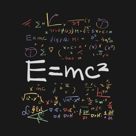 Check out this awesome 'Physics+and+Math+Formulas+EMC2' design on @TeePublic! Physics Profile Picture, Physics Tattoos, Physics Quotes, Physics Poster, Physics Projects, Physics Lab, Math Design, Physics Formulas, Student Aesthetic