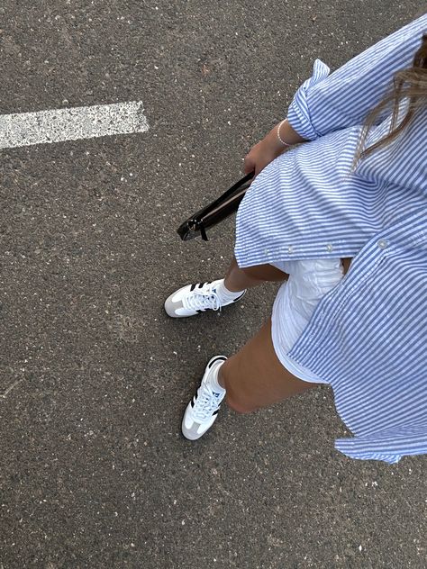 Samabas shoes #sambas summer fashion 2023 Sambas Shoes Outfit, Summer Outfits Samba, White Samba Adidas Outfit Summer, Sambas Outfits Summer, Summer Samba Outfit, Sambas Adidas Women Outfit Summer, Sambas Summer Outfit, Samba Summer Outfit, White Samba Outfit