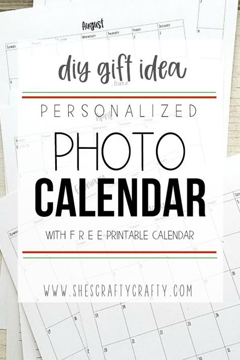 DIY Gift Idea - Personalized Photo Calendar with Free Printables #giftideas #christmas #diychristmasgift Diy Photo Calendar 2023, Shutterfly Calendar Ideas, Diy Photo Calendar Ideas, Diy Picture Calendar, Personalized Calendar Ideas, Custom Calendar Ideas, Calenders Design Creative, Cricut Calendar Ideas, Diy Calendar Ideas How To Make