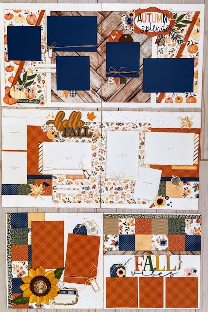 Ctmh Scrapbooking Layouts, Fall Scrapbook Layouts, Scrapbook Design Layout, Halloween Layout, Beautiful Scrapbook Layouts, Scrapbook Patterns, Halloween Scrapbook, Scrapbook Layout Sketches, Fall Scrapbook