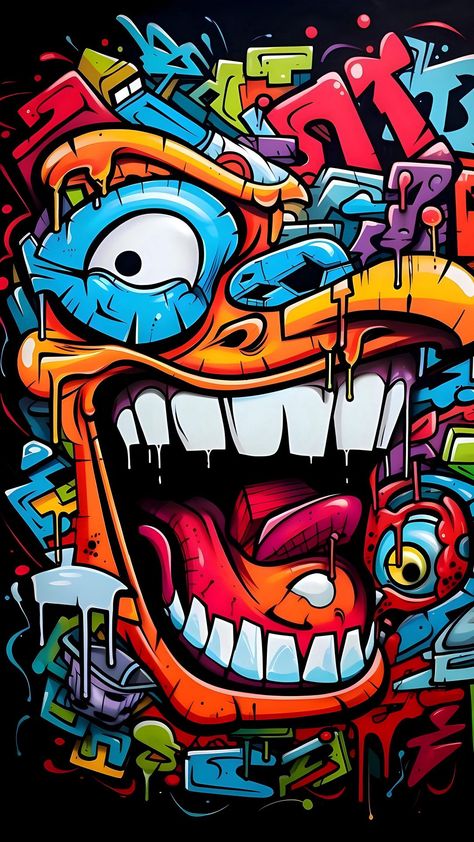 Haiwan Comel, Seni Pop, Graffiti Wallpaper Iphone, Pop Art Illustration, Image Swag, Graffiti Style Art, Graffiti Cartoons, Graffiti Characters, Swag Cartoon