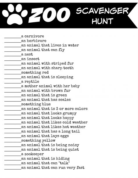 HHM Zoo Scavenger Hunt                                                                                                                                                     More Zoo Homeschool Trip, Homeschool Zoo Trip Activities, Homeschool Zoo Trip Free Printable, Safari Scavenger Hunt Free Printable, Zoo Homeschool Activities, Zoo Scavenger Hunt Printable Free, Zoo Games For Kids, Zoo Field Trip Activities, Safari Scavenger Hunt