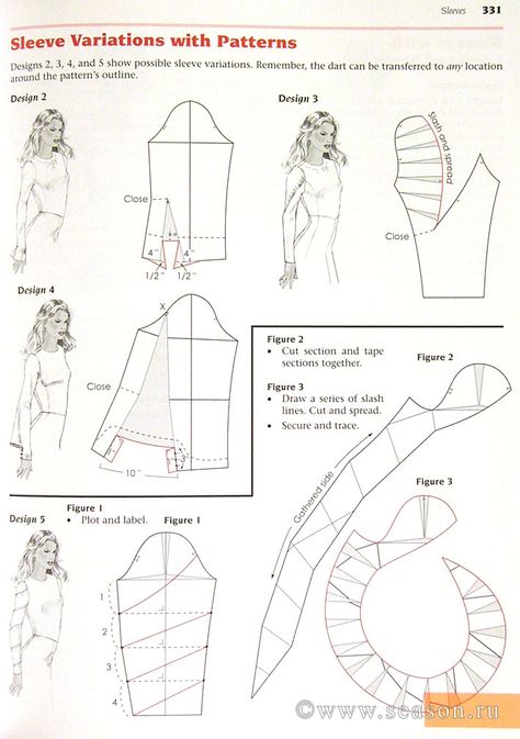 Pola Lengan, Sewing Sleeves, Patron Vintage, Garment Pattern, Techniques Couture, Pattern Drafting, Fashion Sewing Pattern, Diy Couture, Sewing Skills