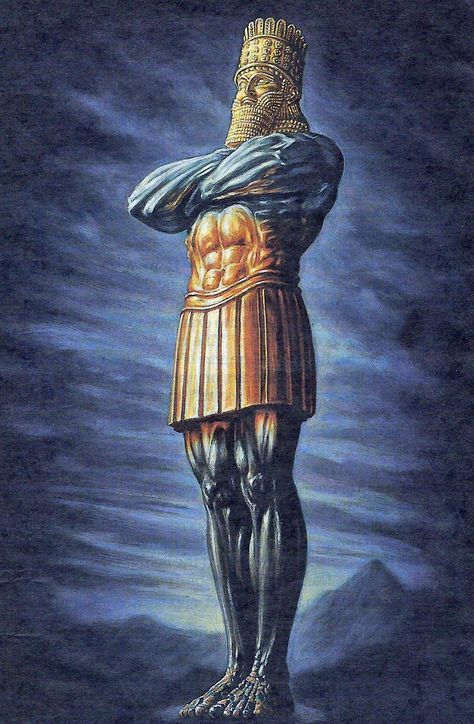 The immense image. Babylon Art, Ancient Persian Art, Holy Bible Book, Persian Tattoo, Persian Warrior, Ancient Babylon, Ancient Near East, Ancient Persia, Bible Illustrations