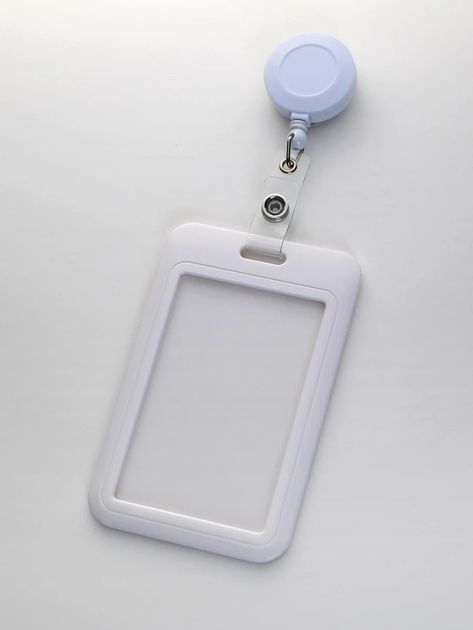 Cute Id Holder, Id Card Aesthetic, Pc Holder, Study Stationery, White Office, Cute School Supplies, Plastic Card, Card Storage, Cute Keychain