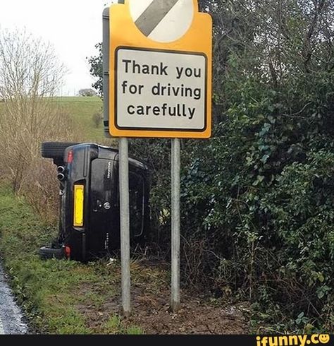 for driving carefully – popular memes on the site iFunny.co #cars #driving #carefully #pic Oh The Irony, Funny Road Signs, Funny P, You Had One Job, Funny Signs, A Sign, Meme Pictures, Bones Funny, Funny Photos