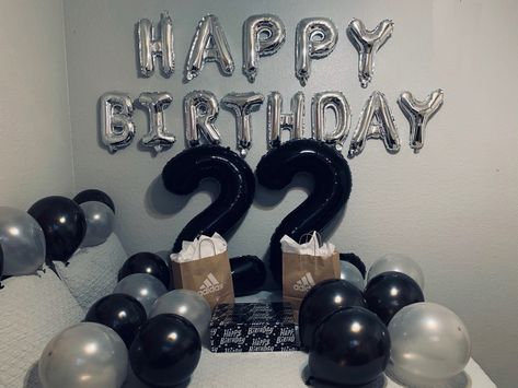 Happy Birthday decorations men decorations birthday for guys 22nd Simple Guy Birthday Decorations, Guys 22nd Birthday Ideas, 22nd Boyfriend Birthday Ideas, 22 Birthday Ideas For Boyfriend, 22nd Birthday Gift Ideas For Guys, Guy Birthday Surprise, Guys Birthday Decorations, Birthday Decorations For Men Simple, 22 Birthday Man