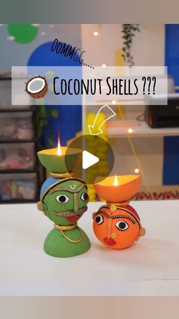 Jaishree Jaiswal on Instagram: "Start collecting coconut shells 🥥😁 
___________
#Diwaliinspiration #Diwalidecor 
#DIYDiwaliDecor #Diwali2024" Craft With Coconut Shell, Coconut Shell Art, Coconut Crafts, Diwali Inspiration, Diwali Diya Decoration, Thali Decoration, Coconut Shell Crafts, Thali Decoration Ideas, Bottle Gourd