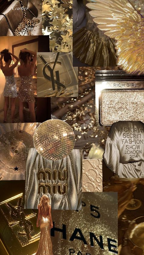 Stargirl #gold #glitter #oldhollywood #disco #gossipgirl Glitter Birthday Aesthetic, Golden Disco Party, Gold Aesthetic Party, Disco Aesthetic Wallpaper, Gold Disco Party, Gold Stargirl, Gold And Black Aesthetic, Stargirl Aesthetic Wallpaper, Gold Wallpaper Aesthetic