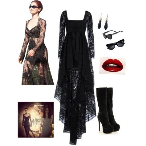 Beautiful Creatures: Ridley Duchannes by ememmons173 on ... Ridley Duchannes, Beautiful Creatures Movie, Vampire Dress, Clothes Black, Fandom Outfits, Dresses Online Shopping, Movies Outfit, Narciso Rodriguez, Lace Dress Black