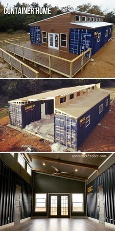 Shipping Container Home Designs, Shipping Container House Plans, Building A Container Home, Container House Plans, Shipping Container House, Container Home, Container House Design, Tiny House Cabin, Shipping Containers