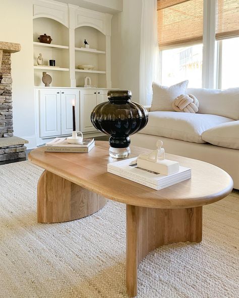 Oval Shaped Coffee Table, Oval Oak Coffee Table, Arch Coffee Table, Lulu And Georgia Coffee Table, Wooden Oval Coffee Table, Earthy Coffee Table, Asymmetrical Coffee Table, Beige Sofa Living Room Ideas Decor, Coffee Table Oval Wood