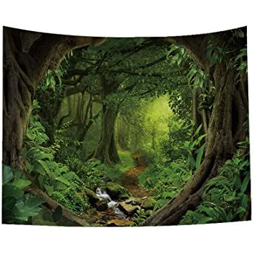 Dungeons And Dragons Decor, Dungeons And Dragons Figures, Cheap Wall Tapestries, Arsitektur Masjid, Forest Tapestry, Dorm Wall Decor, Dragon Decor, Dorm Walls, Forest Path