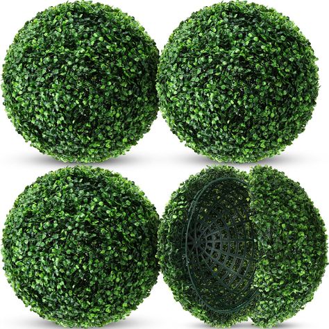 PRICES MAY VARY. Generously Sized for a Grand Presence: this faux topiary ball has a substantial size of approximately 15.7 inches, commanding attention and adding a picturesque touch to your decor; The exciting part is how easily it can blend into any themed space or event while standing out attractively thanks to its generous size; An excellent way to introduce an impact element into your living or working space True to Life Aesthetics to Enhance Decor: thanks to their neatly trimmed leaves, e Garden Wedding Indoor, Plant Topiary, Faux Topiary, Boxwood Balls, Garden Spheres, Artificial Topiary, Decorative Balls, Backyard Balcony, Boxwood Topiary