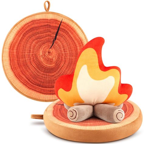 PRICES MAY VARY. Delightful Package: our campfire play set includes 1 pcs adorable campfire plush toy and 2 pcs enticing wood pillows; These items are designed keeping in mind the comfort and satisfaction of most people, in applying these items, individuals will feel like they are in a real camping setting Comfort and Design Merge: the attractive designs of the pillows and campfire toy bring a touch of nature into your home or wherever you choose to use them, the campfire plush toy is made of co Boys Camping Bedroom, Wood Pillows, Pretend Campfire, Pretend Camping, Camping For Kids, Camping Nursery Theme, Camping Theme Bedroom, Fake Campfire, Camping Bedroom