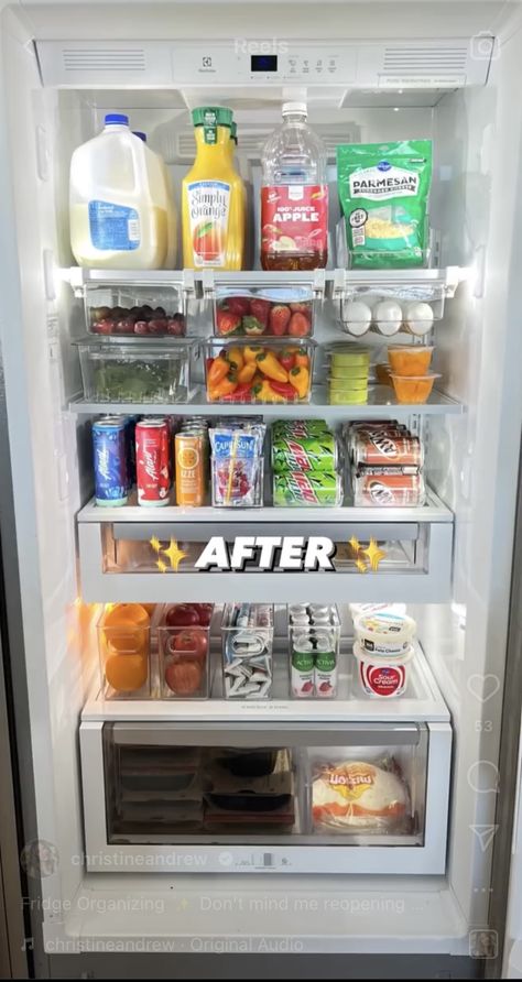 Single Fridge Organization, Korean Fridge Organization, Refrigerator Organization Small Fridge, Organize Refrigerator Ideas, Fridge Scaping, Food Organization Fridge, Organised Fridge, Fridge Organization Dollar Store, Organize Fridge