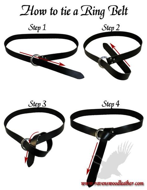 How To Tie A Ring Belt, Ren Faire Tips, Ring Belt Outfit, Simple Ren Faire Outfit, Renassiance Fair Outfits, How To Tie A Belt, Viking Accessories, How To Wear Belts, Colorful Belt