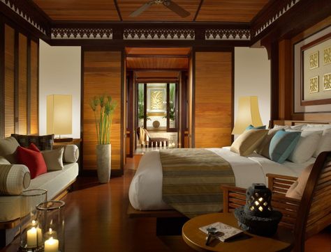 The Pangkor Laut Resort | HomeDSGN, a daily source for inspiration and fresh ideas on interior design and home decoration. Japanese Bedroom Ideas, Luxury Hotels Interior, Traditional Bedroom Design, Japanese Bedroom, Tropical Bedrooms, Small Luxury Hotels, Japanese Interior Design, Hotel Interior Design, Traditional Bedroom