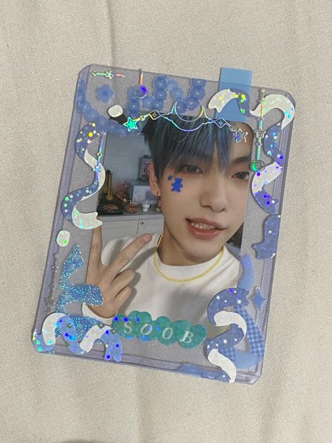 Blue Toploader, Aesthetics 2023, Photocard Toploader, Kpop Collection, Aesthetic 2024, Blue Hour, Gummy Bears, Photo Cards, Baby Blue