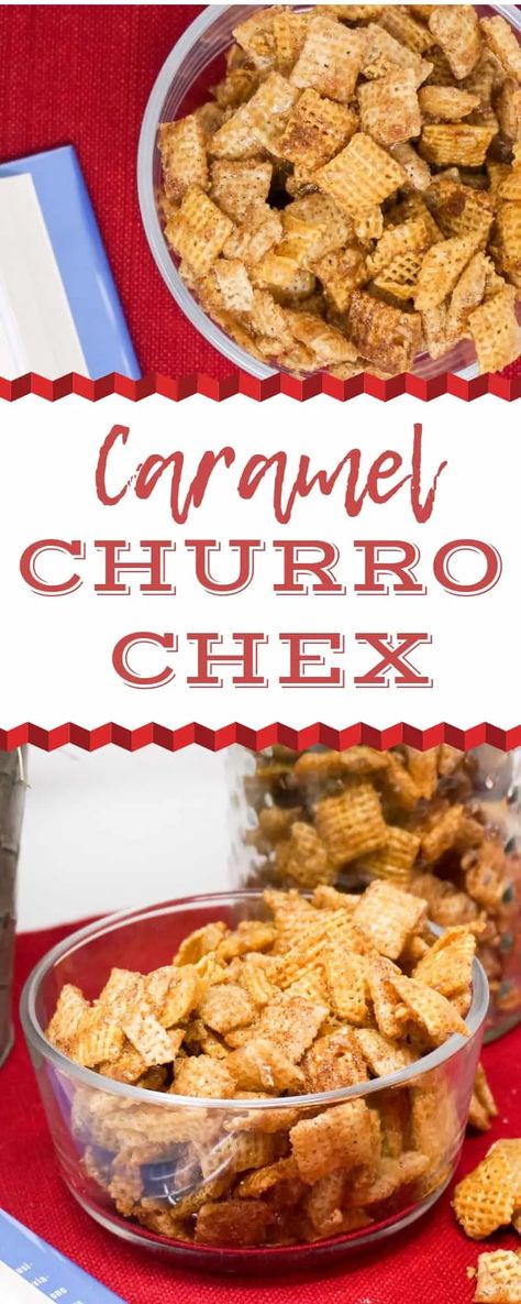 Chex Cereal Recipes, Caramel Chex Mix, Caramel Chex, Stovetop Appetizers, Chex Snack Mix, Chex Recipes, Sweet Chex Mix, Cinnamon Chex, Sweet Chex