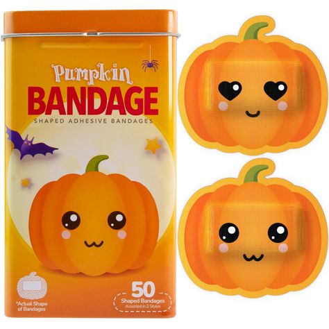 PRICES MAY VARY. PUMPKIN HALLOWEEN BANDAGES: This 50 piece tin of frightfully fun Halloween Pumpkin bandages is great for putting a smile on kids' faces while protecting wounds such as cuts, scrapes, and burns, and come in 2 assorted styles; sticky bandages are perfect for kids and adults alike, and also for school nurses and pediatric doctors ABSORBENT AND NON-STICK: Each child bandage features an absorbent, non stick pad cushion for applying cream and protecting the injury without sticking to Boo Baskets, Halloween Teacher Gifts, Harvest Fest, Halloween Mantle, Boo Basket, Packing Kids, Teachers Halloween, Wound Care, Cheetahs