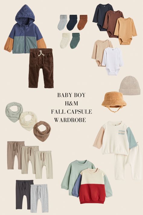 Baby Boy Capsule Wardrobe, Fall Outfits For Baby Boy, Baby Capsule Wardrobe, Outfit Anak, Baby Boy Fall Outfits, Wardrobe Minimalist, Neutral Capsule Wardrobe, Capsule Wardrobe Minimalist, Winter Baby Boy