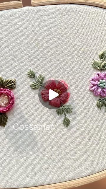 Hand Embroidery Flowers, Learn Embroidery, Satin Flowers, Hand Embroidery Art, Satin Stitch, Flower Embroidery, Beautiful Flower, My Youtube Channel, Embroidery Flowers