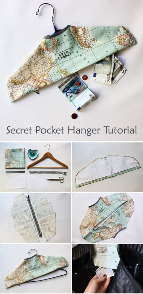 Diy Travel Kits, Fabric Hanger, Diy Sy, Home Organizing, Secret Pocket, Sew Ins, Costura Diy, Pacific Crest Trail, Small Sewing Projects