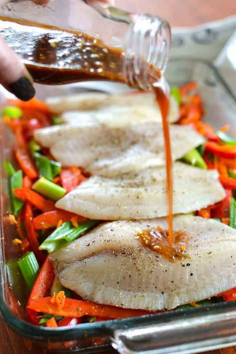 Asian Tilapia, Tilapia Recipes Healthy, Baked Tilapia Recipes, Frozen Tilapia, Asian Fish Recipes, Tilapia Recipes, Fish Recipes Healthy, The Fix, Fish Dinner