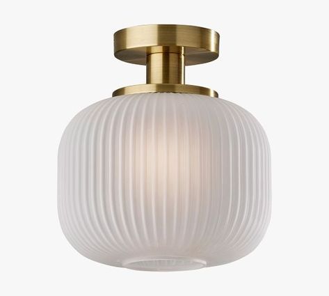 Flush Mount Lighting & Lights | Ceiling Lights | Pottery Barn Modern Flush Mount Lighting, Traditional Style Homes, Cottage By The Sea, Wooden Dresser, Lights Ceiling, Flush Mount Lights, Crystal Lighting, Mark And Graham, Ribbed Glass