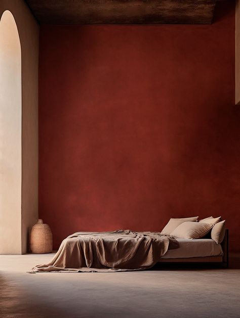 Red Limewash, Lime Wash Paint, Lime Wash Walls, Limewash Walls, Wall Painting Living Room, Red Paint Colors, Lime Wash, Limewash Paint, Earthy Bedroom