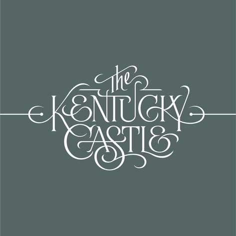 Flowy Typography, Fairytale Typography, 1920s Typography, Grotesque Aesthetic, Pretty Typography, Victorian Typography, Kentucky Castle, Fantasy Typography, Doodle Typography