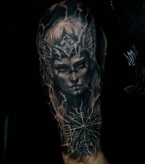 101 Amazing Valkyrie Tattoo Ideas That Will Blow Your Mind! | Outsons | Men's Fashion Tips And Style Guide For 2020 Female Warrior Tattoo, Norse Mythology Tattoo, Valkyrie Tattoo, Viking Tattoo Sleeve, Marvel Tattoos, Warrior Tattoos, Norse Tattoo, Nordic Tattoo, Mythology Tattoos