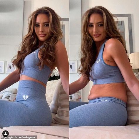 Survival Of The Fittest star Georgie Clarke's photos show reality behind 'perfect' posts | Daily Mail Online Body Positive Fashion, Survival Of The Fittest, Keto Diet Benefits, Real Bodies, Normal Body, Reduce Body Fat, Diet Culture, Body Motivation, Transformation Body