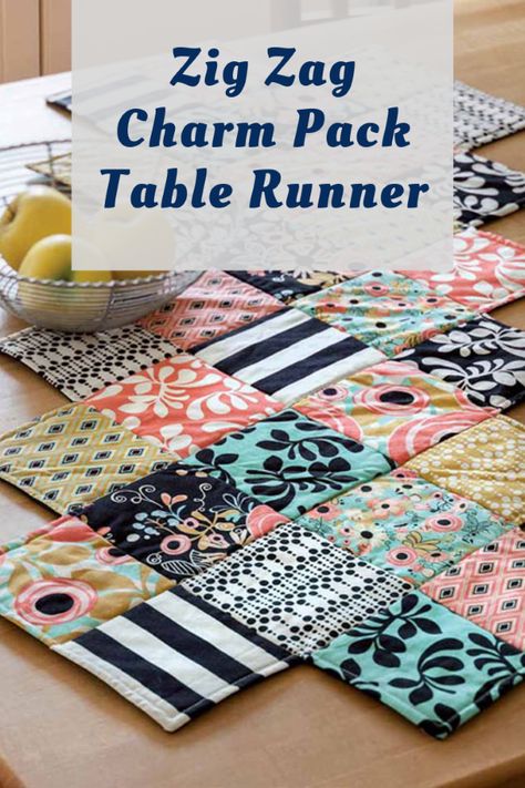 Charm Pack Table Runner, Table Runner Sewing, Sewing With Scraps, Table Runner Tutorial, Quilted Table Runners Patterns, Table Runner Pattern, Pretty Tables, Quilted Table Runner, Quilted Table Runners