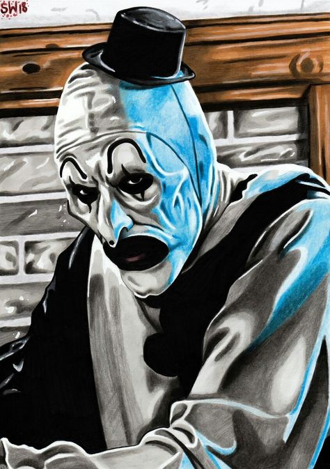 Art the clown • Terrifier Art The Clown Terrifier, Horror Villians, Art The Clown, Horror Photos, Clown Horror, It The Clown Movie, Horror Villains, Evil Clowns, Horror Posters