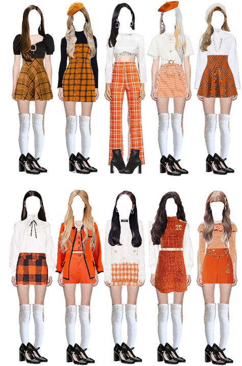 Kpop Concert Outfit, Orange Outfit, Yellow Outfit, Brown Outfit, Kpop Fashion Outfits, Performance Outfit, Kpop Outfits, Kpop Fashion, Stage Outfits