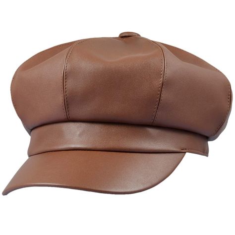 PRICES MAY VARY. 100% Leather Imported Fitted closure Machine Wash Solid Color 8 Panel Hats for Women -- Made of PU leather. 8 panels on top looks great and complements various face shapes. Stretchy, One Size Fits Most -- Fits best for hat size from 6 3/4-7 3/8. Size details(approx): brim:1.96"(5cm); height:4.3"(11cm); circumference(outer):21.2"-22.8"(54-58cm). Elastic band at back for a superior fit. Vintage & Classic Style Newsboy Hat -- A perfect accessory to makes your everyday difference. M Driving Hat, Panel Hats, Beret Cap, Painter Hat, Ivy Cap, Berets Cap, Leather Hat, Newsboy Hat, Outdoor Hats