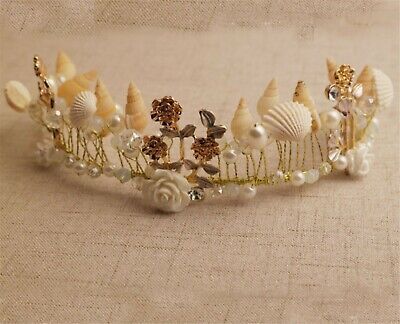 Women Mermaid Sea Conch Shell Metal Gold Hair Band Headband crown Tiara  | eBay Sea Crown, Gold Hair Band, Tiara Party, Shell Crowns, Seashell Crown, Conch Pearl, Headband Crown, Beaded Crown, Mermaid Diy