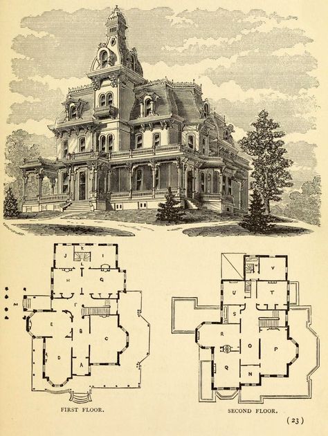 Design for a large residence Sims Design, Maps Design, Empire House, Residence Architecture, Victorian House Plans, Mansion Floor Plan, Vintage House Plans, Sims House Plans, Casa Vintage