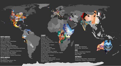 Global map of Disney Movies Universe Books, Disney Map, Disney World Map, Easter Games For Kids, Global Map, The Emperor's New Groove, Kids Memories, Alternate Universe, Animated Drawings