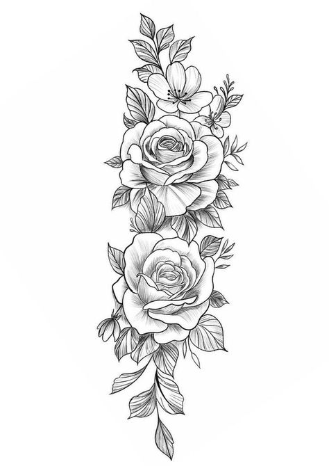 Rose Arm Tattoo Design, Floral Half Sleeve Tattoo Forearm Simple, Rose Tattoo On Arm For Women, Forearm Roses Tattoo, Rose Tattoo Design Sketches, Half Sleeve Rose Tattoo, Rosen Tattoo Frau, Floral Arm Tattoo, Rose Drawing Tattoo