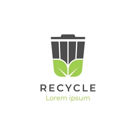 Recycle trash logo design for reuse envi... | Premium Vector #Freepik #vector #recycle #plastic-recycle #trash-logo #waste Eco Logo Design Branding, Waste Management Logo, Recycle Logo Design, Sustainable Logo Design, Trash Logo, Sustainability Logo, Recycled Logo, Recycle Bin Icon, Recycle Icon