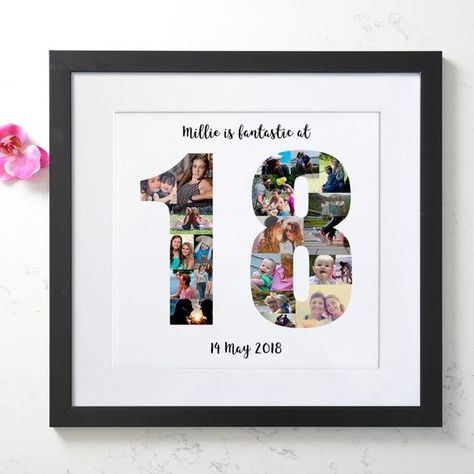 Personalised 18th Birthday Photo Collage | Etsy | Birthday photo collage, 18th birthday present ideas, 18th birthday ideas for boys 18th Birthday Ideas For Boys, Rider Biomechanics, 18th Birthday Present Ideas, Birthday Photo Collage, Collage Foto, Birthday Presents For Him, 23 August, 18th Birthday Gifts, Birthday Frames