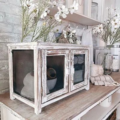 Farmhouse Pie, Wall Curio Cabinet, Baked Pies, Bee Boxes, Pom Pom Pillows, Aged Wood, Pie Safe, Wooden Screen, Wood Pedestal