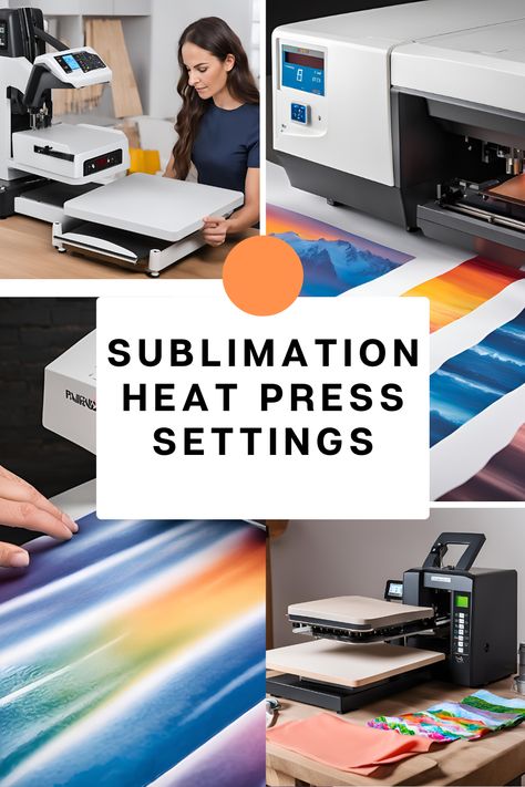 "Master your sublimation projects with the right heat press settings! 🖨️🔥 Discover the ideal times and temperatures for perfect results every time. #SublimationPrinting #HeatPressSettings #CraftingGuide #DIYPrinting #SublimationTips #PerfectPrints" Sublimation Printers For Beginners, Sublimation Heat Press Settings, Heat Press Temperature Guide, Sublimation Heat Press Chart, Heat Press Ideas, Heat Press Settings, Sublimation For Beginners, Heat Press Projects, Sublimation Heat Press